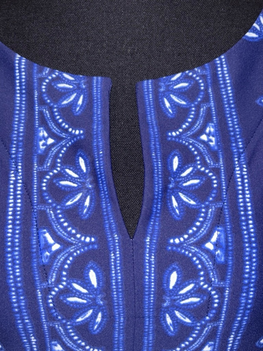 Talbots Navy Blue Embroidered Midi Dress - Picture 2 of 5